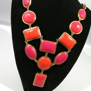 Vintage 80s Dramatic fashion Bib Statement Necklace